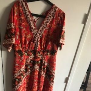 Floral Fire Colored Dress